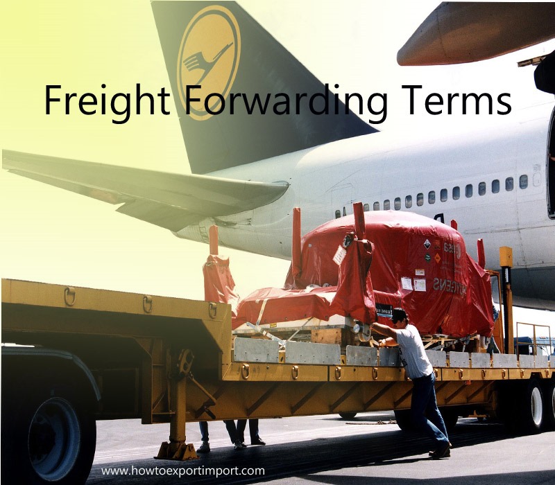 Terms used in freight forwarding such as Advanced Shipping Notice